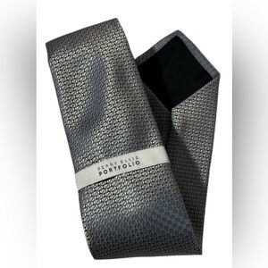 Perry Ellis men’s Portfolio‎ Multicolor geometric Textured Tie subtle shine gray